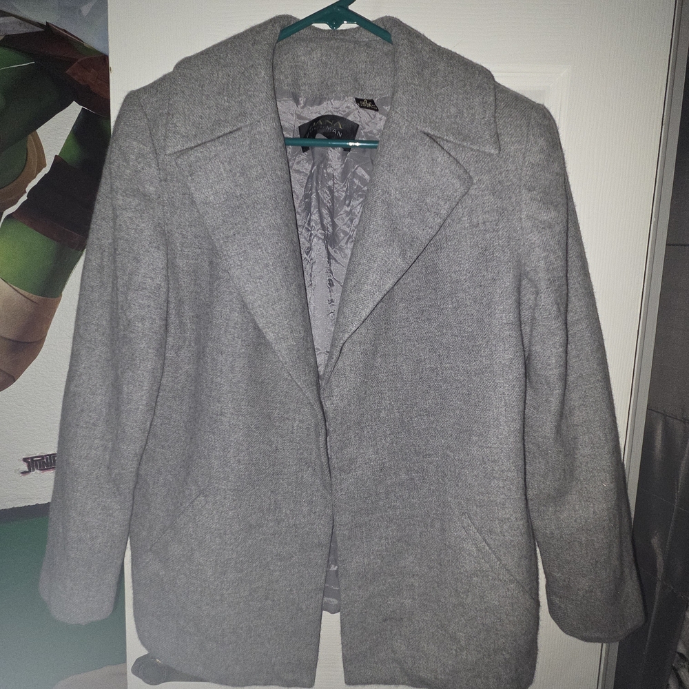 1990 VTG Dana Buchman Women's Gray Wool Blazer, Size 4